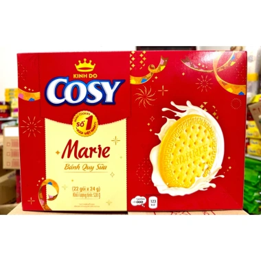 Bánh Quy Sữa Cosy Kinh Đô Hộp Tết 528g, Kèm Túi Xách, Giá ưu đãi 91.900₫
