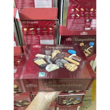 Bánh quy tổng hợp 1kg hộp thiếc sang trọng - hương vị tuyệt hảo, giảm giá 530k