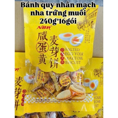 Bánh Quy Trứng Muối Đài Loan 240g - Vị Mặn Ngọt Đậm Đà, Giá Giảm Đặc Biệt 65,000 VND