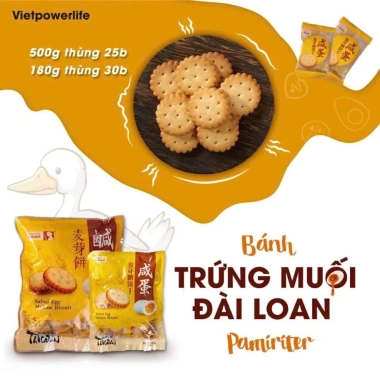 Bánh Quy Trứng Muối Đài Loan Nazinba 500g - Ăn Vặt SPF534, Giảm Giá 110.000đ 2