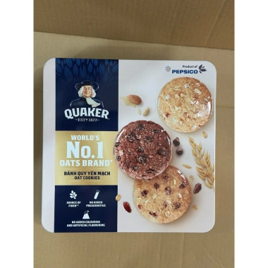 Bánh Quy Yến Mạch Quaker Hộp Thiếc 3 Vị - Giảm Giá 172.500đ, Dinh Dưỡng Thơm Ngon 2