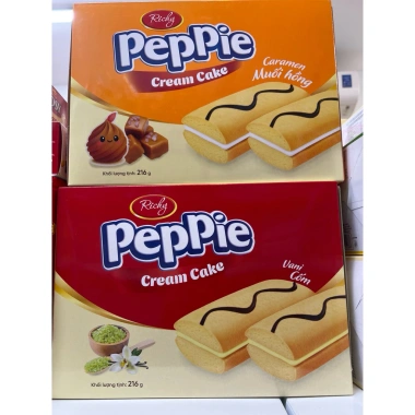 Bánh Richy Peppie Bông Lan 216g Vị Muối Hồng, Vani Cốm - Giảm Giá Chỉ 40.000đ 2