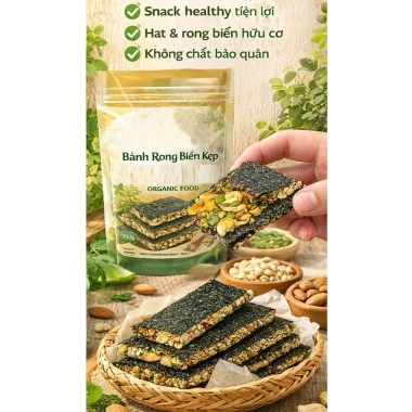 Bánh Rong Biển Kẹp Hạt 250g – Snack ít calo, ăn vặt healthy, tiện lợi mang đi 2 Bánh Rong Biển Kẹp Hạt 250g – Snack ít calo, ăn vặt healthy, tiện lợi mang đi 2