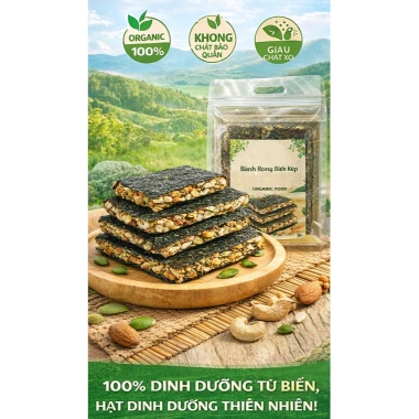 Bánh Rong Biển Kẹp Hạt 250g – Snack ít calo, ăn vặt healthy, tiện lợi mang đi 3