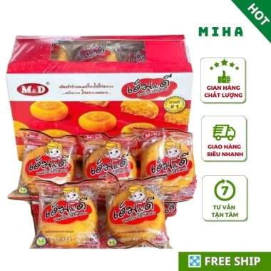 Bánh ruốc gà Thái Lan hộp 12 bánh - bánh pía nhân chà bông ngon, giá 70.000 VND