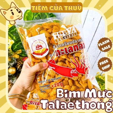 Bánh Snack Bim Bim Mực Thái Lan TALAETHONG 220g Gói Lớn - Giá chỉ 50.000đ, giảm 14.5k, rong biển giòn