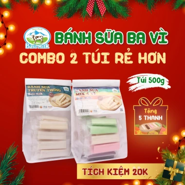 Bánh Sữa Ba Vì 1kg Combo 2 Túi Vị Xưa - Rẻ hơn 20k, Giá 70k, Thơm Ngon