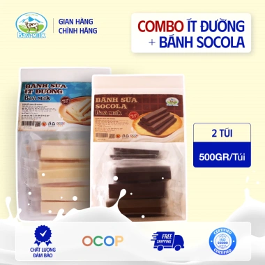 Bánh Sữa Ba Vì 1kg Combo 2 Túi Vị Xưa - Rẻ hơn 20k, Giá 70k, Thơm Ngon