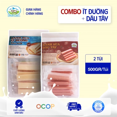 Bánh Sữa Ba Vì 1kg Combo 2 Túi Vị Xưa - Rẻ hơn 20k, Giá 70k, Thơm Ngon