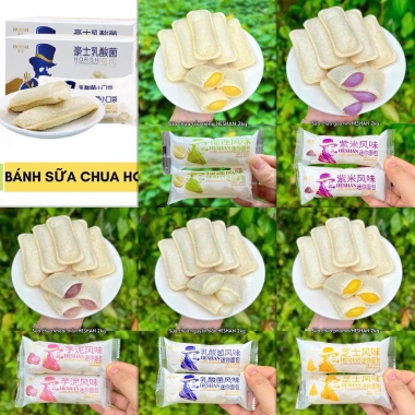 Bánh Sữa Chua Ông Già HESHAN 1kg 58-64 bánh 4 vị Vỏ mềm Nhân béo Giá 89.999đ