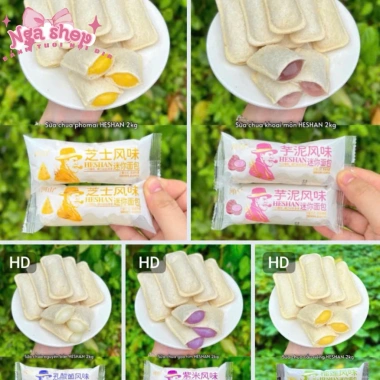 Bánh Sữa Chua Ông Già HESHAN 1kg 58-64 bánh 4 vị Vỏ mềm Nhân béo Giá 89.999đ 9 Bánh Sữa Chua Ông Già HESHAN 1kg 58-64 bánh 4 vị Vỏ mềm Nhân béo Giá 89.999đ 9