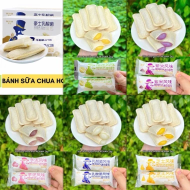 Bánh Sữa Chua Ông Già HESHAN 1kg 58-64 bánh 4 vị Vỏ mềm Nhân béo Giá 89.999đ 10 Bánh Sữa Chua Ông Già HESHAN 1kg 58-64 bánh 4 vị Vỏ mềm Nhân béo Giá 89.999đ 10