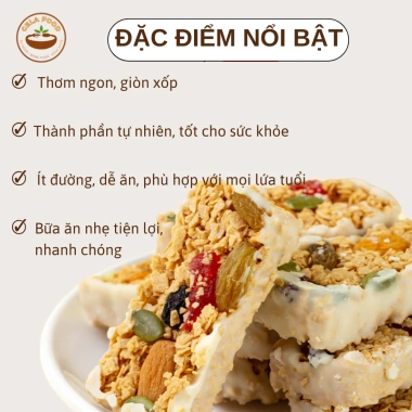 Bánh Sữa Chua Yến Mạch Mix Hạt Cela Không Đường Giòn Tan - Siêu Hạt Thơm Ngon Dinh Dưỡng Cho Mẹ Bầu, 85k