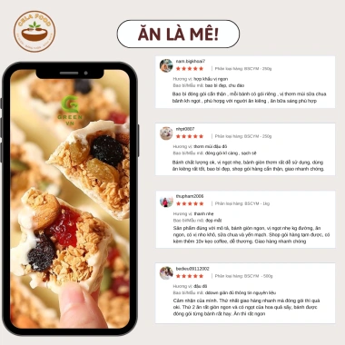 Bánh Sữa Chua Yến Mạch Mix Hạt Cela Không Đường Giòn Tan - Siêu Hạt Thơm Ngon Dinh Dưỡng Cho Mẹ Bầu, 85k