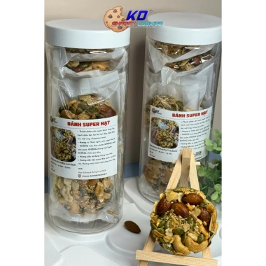 Bánh Super hạt dinh dưỡng KD Shop 400g 10 cái thơm giòn ngọt thanh - Giá 180.000