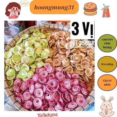Bánh tai heo nhí mix 3 màu 1kg - Giòn tan, thơm ngon, ăn vặt tuổi thơ, giá ưu đãi 66.600₫