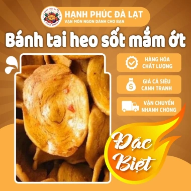 Bánh Tai Heo Sốt Mắm Ớt Cay Giòn Ngon – Giá 30.000đ Hạnh Phúc Đà Lạt