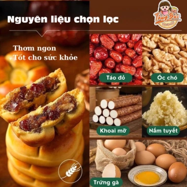 Bánh Táo Đỏ Óc Chó Chà Là - Kẹp Hạt Dinh Dưỡng, Không Đường, Ăn Kiêng