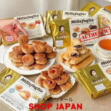 Bánh tết hộp thiếc Vicenzi Ý nhập khẩu - Millefoglie nhân mơ, phúc bồn tử, chỉ 280.000 VND