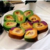 Bánh Tét Trà Cuốn Đặc Sản Trà Vinh Xanh và Ba Màu 1.1-1.2kg Giá 100.000 đồng