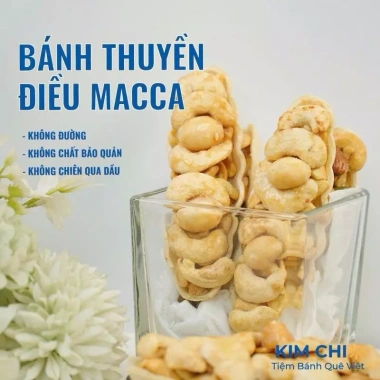 Bánh Thuyền Điều Macca Không Đường 500gr - Hạt Ngũ Cốc Dinh Dưỡng - Giá 199k (Giảm 20%)