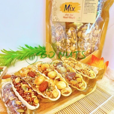 Bánh Thuyền GO NUTS 500g - hạnh nhân, hạt, gạo lức, điều macca, phô mai - 297.800₫ 5