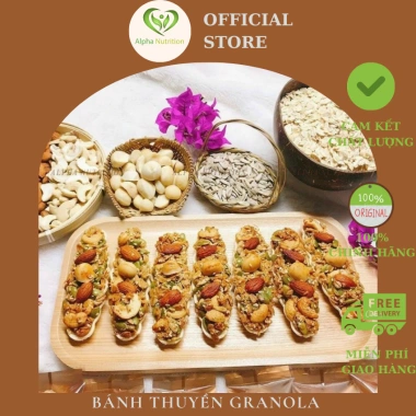 Bánh thuyền hạt dinh dưỡng Alpha – Ăn kiêng, ăn vặt healthy, chỉ 166.500đ
