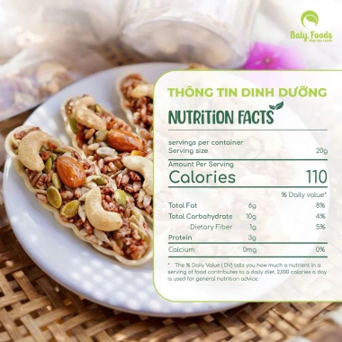 Bánh Thuyền Mix Hạt BalyFoods Siêu Hạt Dinh Dưỡng, Giảm Cân, Dành cho Mẹ Bầu, Giá 99.000₫ 5