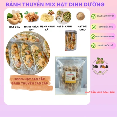 Bánh thuyền mix hạt dinh dưỡng 1kg - Granola thuyền thơm ngon, giảm giá 135k 3