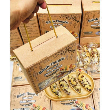 Bánh thuyền ngũ cốc 500g mẫu hộp Tết – xách sang, giảm giá 115.500đ