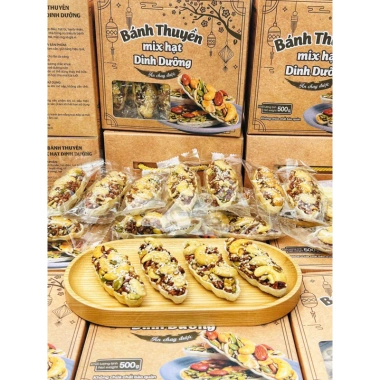 Bánh thuyền ngũ cốc 500g mẫu hộp Tết – xách sang, giảm giá 115.500đ