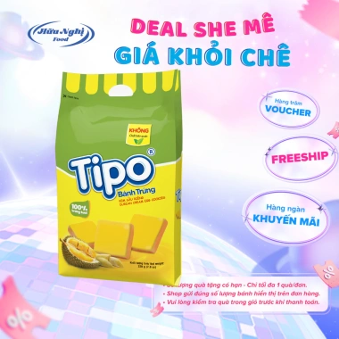 Bánh Tipo Trứng Nướng Sầu Riêng 220g Hữu Nghị - Giá chỉ 37.798₫, giòn thơm, giảm giá Bánh Tipo Trứng Nướng Sầu Riêng 220g Hữu Nghị - Giá chỉ 37.798₫, giòn thơm, giảm giá