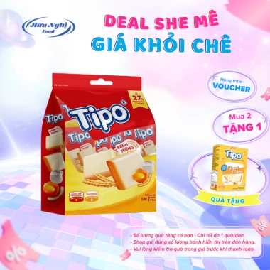 Bánh Tipo Trứng Nướng Vị Sữa 500g Hữu Nghị Giá chỉ 70.560 VND Giảm ngay 16%