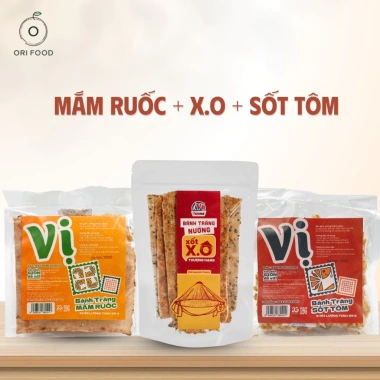 Bánh Tráng 3 Vị HCM Gà Cay, Tỏi Ớt, Mắm Ruốc, Khô Bò, XO – 109k, Đậm vị chuẩn gu 10 Bánh Tráng 3 Vị HCM Gà Cay, Tỏi Ớt, Mắm Ruốc, Khô Bò, XO – 109k, Đậm vị chuẩn gu 10