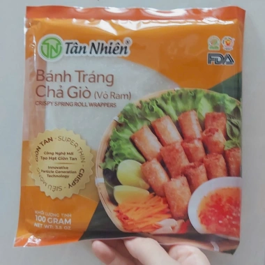 Bánh tráng chả giò Tân Nhiên 100gr - Vỏ ram giòn vàng, nem rán ngon, 15.000 VND 2