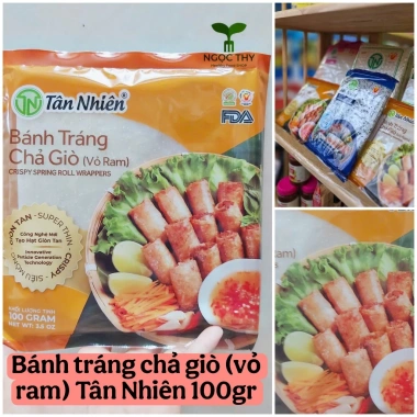 Bánh tráng chả giò Tân Nhiên 100gr - Vỏ ram giòn vàng, nem rán ngon, 15.000 VND 4