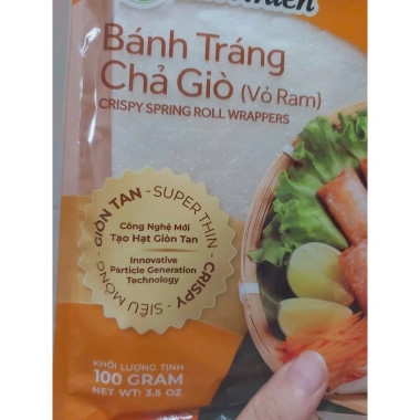 Bánh tráng chả giò Tân Nhiên 100gr - Vỏ ram giòn vàng, nem rán ngon, 15.000 VND 8
