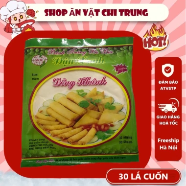 Bánh Tráng Đậu Xanh Bò Bía Cuốn Chả Giò 20-30 Lá Gói Loại 1 Size 16 Giá 7.400đ 10