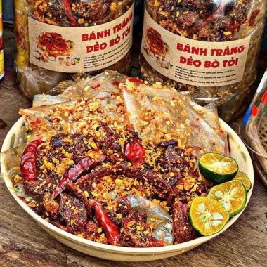 Bánh Tráng Dẻo Bò Tỏi Cay 500gr Hũ - Ăn Vặt Su Xoắn Giảm Giá 109k 3