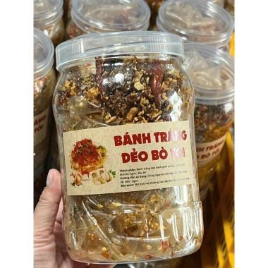 Bánh Tráng Dẻo Bò Tỏi Cay 500gr Hũ - Ăn Vặt Su Xoắn Giảm Giá 109k 5