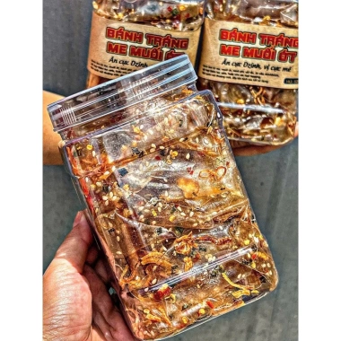 Bánh Tráng Me Muối Ớt 500gr Siêu Dẻo - Ăn Vặt Su Xoắn Giá Ưu Đãi 89k