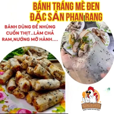 Bánh tráng nhúng nước mè đen Quảng Ngãi 500g - Giá ưu đãi 34.000đ, thơm giòn