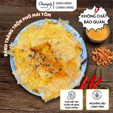 Bánh Tráng Trộn Changdy 250g Vị Phô Mai Tôm - Gói Ăn Liền Ngon, Giá 55.000đ