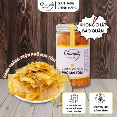 Bánh tráng trộn phô mai tôm Changdy 200g - Đồ ăn vặt tiện lợi, giảm giá 53k