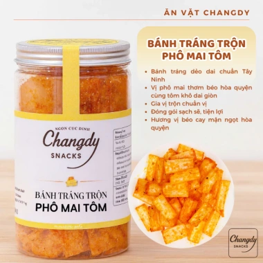 Bánh tráng trộn phô mai tôm Changdy 200g - Đồ ăn vặt tiện lợi, giảm giá 53k 2 Bánh tráng trộn phô mai tôm Changdy 200g - Đồ ăn vặt tiện lợi, giảm giá 53k 2