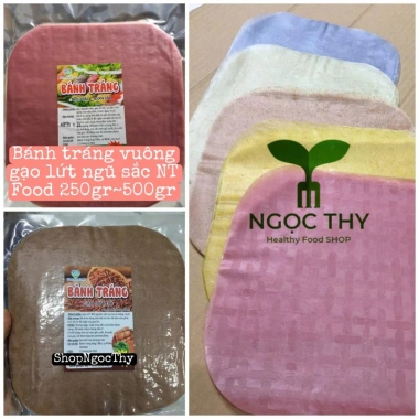 Bánh tráng vuông gạo lứt rau củ ngũ sắc Eatclean 500g - Ăn kiêng, giá chỉ 31.000₫ 4