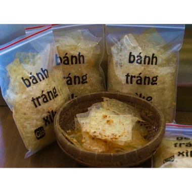 Bánh Tráng Xì Ke Siu Cay Đặc Biệt - Dẻo, Muối Tôm, Tỏi Phi, Ớt Siêu Cay - 15,000 VND