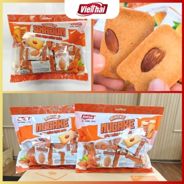 Bánh trứng hạnh nhân Nucake Việt Thái 300g - Nguyên hạt bùi béo, giòn dinh dưỡng, giảm giá 56.000₫