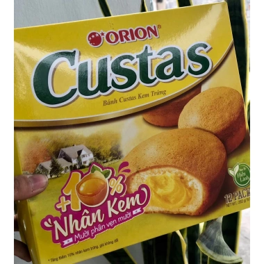Bánh Trứng Orion Custas hộp 282g - Giá ưu đãi 72.000đ, thơm ngon, bổ dưỡng