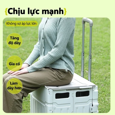 Bánh Xe Kéo Đồ Dã Ngoại Gấp Gọn 2-8 Bánh, Xe Đẩy Thu Gọn Kiểu VaLi Tiện Lợi 3